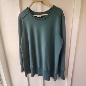 PRAIRIE COTTON Sweater Made in USA Cotton Spandex Size Large
